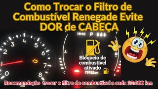 Como Trocar o Filtro de Combustível Renegade Evite quotDOR de CABEÇAquot [upl. by Sredna]