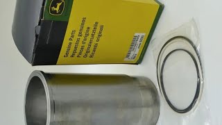 How to install liner on John Deere 4045 fourcylinder engine liner installation easy way [upl. by Belford]