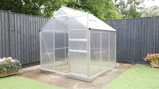 Garden Grow 6 x 6 Aluminium Greenhouse Installation [upl. by Liakim586]