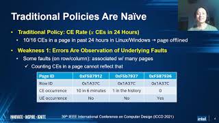 ICCD 21 FaultAware PredictionGuided Page Offlining for Uncorrectable Memory Error Prevention [upl. by Athena]