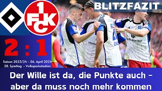 Scholles Blitzfazit  HSV 21 FC Kaiserslautern  28 Spieltag  Saison 20232024  127 [upl. by Yesoj886]