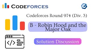 B  Robin Hood and the Major Oak  Codeforces Round 974 Div 3  Solution Discussion [upl. by Adnolehs437]