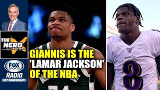 Giannis Antetokounmpo Is The Lamar Jackson of the NBA  Colin Cowherd [upl. by Herve]