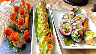 3 Types of Shrimp Tempura Sushi Roll  Egg Panko Twist Sushi Shrimp Tempura Roll [upl. by Naerad213]