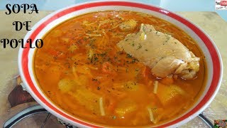 🍲🍗SOPA DE POLLO CON VERDURAS 🍲🍗SOPA DE FIDEOS CON POLLO Mis Recetas Deliciosas sopadepollo caldo [upl. by Aidekal77]