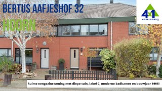 Ruime eengezinswoning  Bertus Aafjeshof 32  Woningaanbod Hoorn  4x1 Makelaardij [upl. by Greenes]