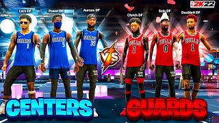 DF GUARDS vs CENTERS CHALLENGE on 10000 COURT in STAGE • MYPARK ULTIMATE POSITION WARS NBA 2K22 [upl. by Adianez]