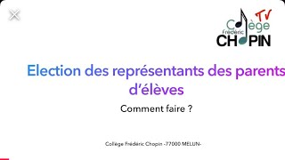 Comment voter pour les représentants de parents délèves [upl. by Maro]