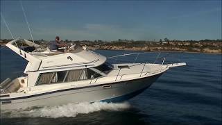 Bayliner 2850 ContessaTwin Engines 1987 Under way Video by South Mountain Yachts 949 8422344 [upl. by Arrais840]