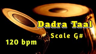 Tabla  Dadra Taal  Scale G  Madhyalaya 120 bpm  Tanpura Pa Sa HD Quality Sound  Tabla Online [upl. by Cotter271]