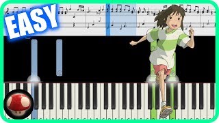 Spirited Away  One Summers Day  EASY Piano Tutorial Top Anime Music [upl. by Baily212]