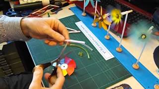 How to make a plastic straw and paper windwheel [upl. by Marcela]