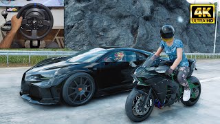 Kawasaki Ninja H2R amp Bugatti Chiron SS  The Crew Motorfest  Thrustmaster T300RS gameplay [upl. by Vod651]