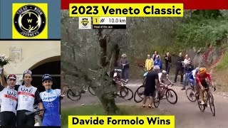 Davide Formolo Wins  2023 Veneto Classic  Solo Attack 4km [upl. by Eerbua724]