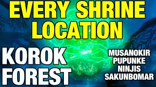 EVERY SHRINE LOCATION amp HOW TO at Korok Forest Pupunke Ninjis and more Zelda Tears of the Kingdom [upl. by Tait758]