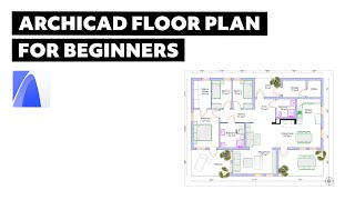 ArchiCAD tutorial How to draw a floor plan for beginners  Part 1  Architecture Software Tutorials [upl. by Yornek231]