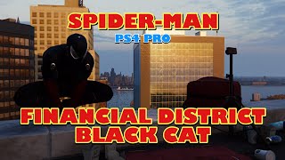 Financial District Black Cat Location  SpiderMan PS4 Pro [upl. by Rehm715]