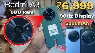 Redmi A3 Unboxing  First Look  90Hz Display  5000mAh Battery  Quick Review  😎 Price In India [upl. by Aruabea]