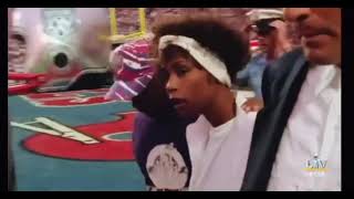 Whitney Houston Arriving At The Tampa Stadium To Sing The National Anthem At The Super Bowl 1991 [upl. by Svend]