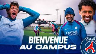 Bienvenue au Campus  la Team France dAminematue sentraîne au Campus PSG  🤣⚽️ [upl. by Ateuqirne28]