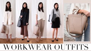 Spring Work Outfits Dressing for Corporate Casual and WFH amp OLEADA Marina Bucket Bag Review AD [upl. by Markus]