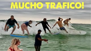 Heavy Afternoon Traffic at the Okaloosa Island Pier Surfing Fort Walton Beach Destin Gulf Coast [upl. by Nitsed]