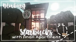 Roblox Bloxburg  Starbucks with Small Apartment  Minami Oroi [upl. by Ecnedurp]