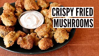 Crispy Fried Mushrooms  Now Youre Cooking [upl. by Hpseoj]