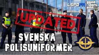 HUR DU FÅR SVENSKA POLISUNIFORMER I GTA 5 LSPDFR LATEST UPDATED VERSION [upl. by Eneleoj]