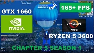 GTX 1660 Super  Ryzen 5 3600  Fortnite Chapter 5 Season 1 DX12 [upl. by Nidnal]