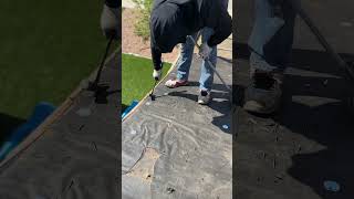 Removing nails from old roof🏡 roofing construction homedecor [upl. by Adraynek]