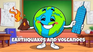 EARTHQUAKES and Volcanoes EXPLAINED in Geography Class [upl. by Ymirej]