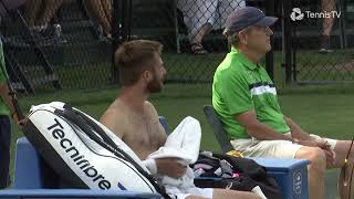 Corentin Moutet shirtless in Newport [upl. by Gnouhk177]