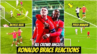 🔥All Crowd Angles Of RONALDO Bicycle Kick Goal amp Fan Moment vs Poland [upl. by Naldo686]