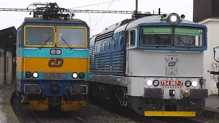 Vlaky Brno hlavní nádraží  7112014  Trains at Brno Main Station [upl. by Ttelrahc]