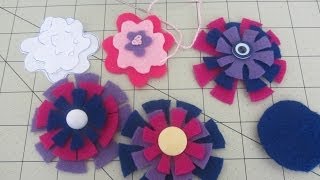 How to Make Felt Flower Embellishments EASY Tutorial [upl. by Philander479]