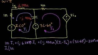 AC ExampleMesh Analysis [upl. by Ahsietal499]