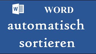 WORD Literaturverzeichnis ordnen mit der Sortierfunktion [upl. by Halik]