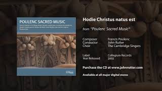 Hodie Christus natus est  Francis Poulenc John Rutter The Cambridge Singers [upl. by Nnyla]