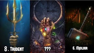 Top 10 most powerful Weapons in Marvel and Dc of all time  Infinity Stones vs Mother Boxes [upl. by Ennad]