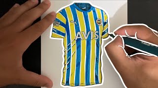 Fenerbahçe forması nasıl çizilir  Yeni Sezon 2023 Fenerbahçe Forma Çizimi [upl. by Austen]