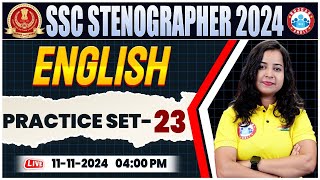 SSC Stenographer 2024  SSC Stenographer English Practice Set 23  English By Kiran Mam [upl. by Zachery]