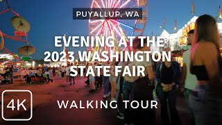 An Evening at the 2023 Washington State Fair  Walking Tour  Puyallup WA [upl. by Miof Mela]