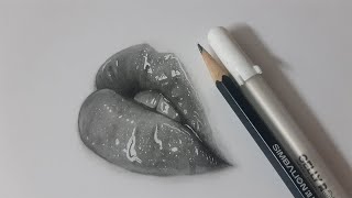 Hyper Realistic Lips Drawing  Graphite Pencils Drawing  Step by Step Tutorial [upl. by Schacker]