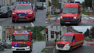 Brandweer Vilvoorde met spoed naar verschillende interventies in en rond Vilvoorde [upl. by Enicul]