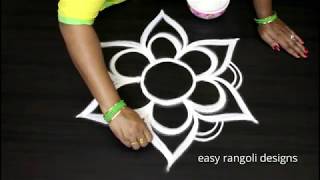 Beautiful free hand special kolam arts  easy rangoli designs  new muggulu patterns [upl. by Quint]