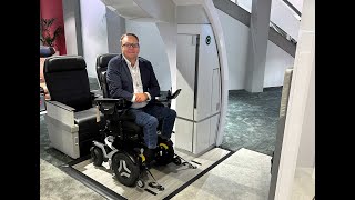 Demo Collins Aerospace Wheelchair Securement Space AIX 2024 [upl. by Hadrian]