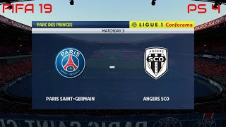 FIFA 19 PSG vs Angers SCO Gameplay Ligue 1 Conforama 4K [upl. by Jinny268]