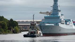 HMS Cardiff  Dumbarton Castle Erskine Bridge Braehead [upl. by Ellingston]