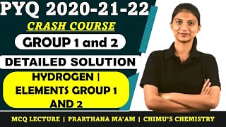 ELEMENTS OF GROUP 1 AND 2 PYQ 2020 2021 2022  CLASS 12  DETAILED SOLUTION [upl. by Enorahs16]